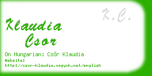 klaudia csor business card