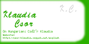 klaudia csor business card